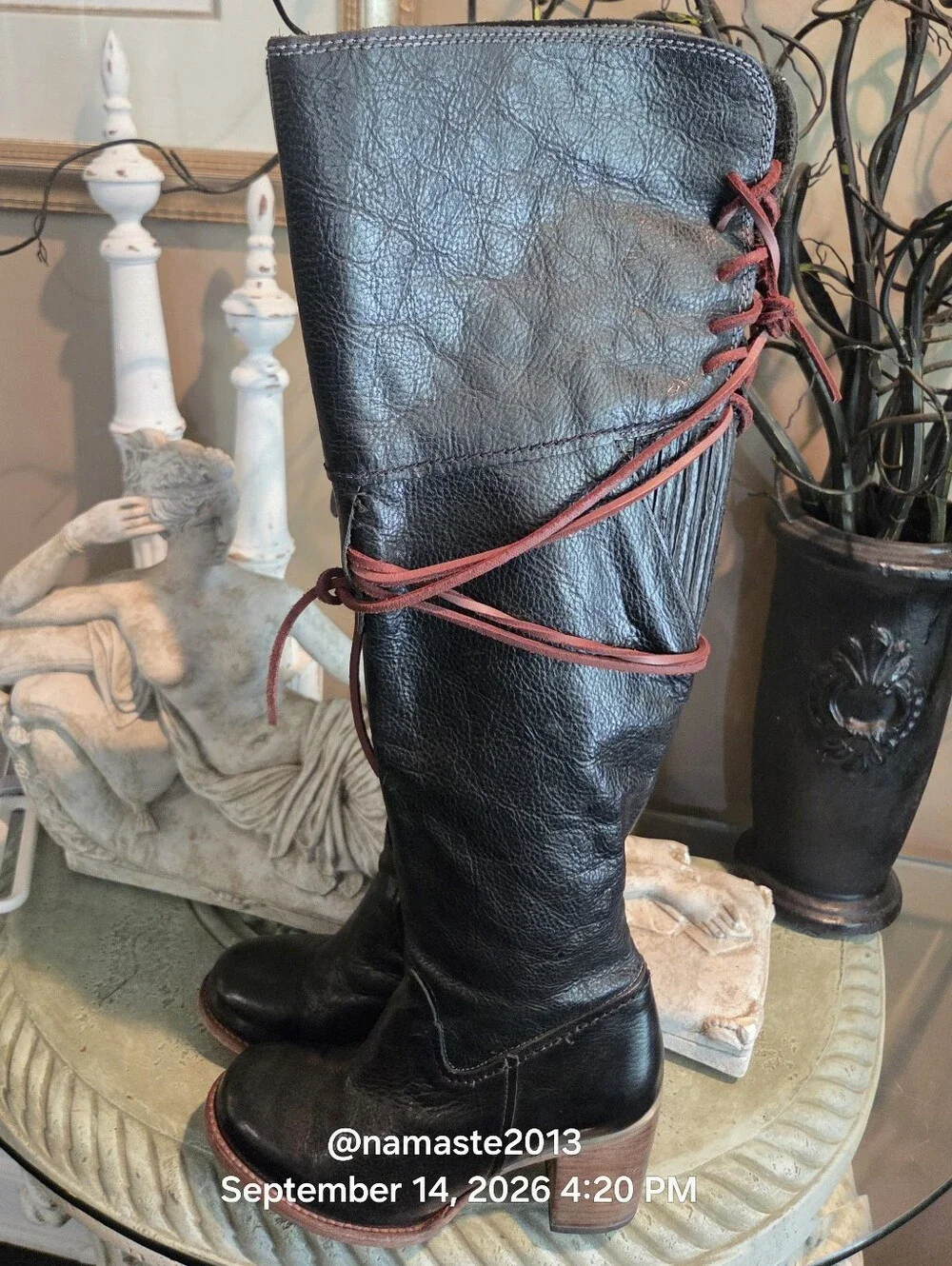 Freebird By Steven Brock Over The Knee Western Leather Boot Designer LROOM #815